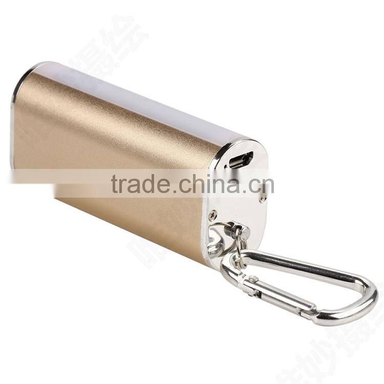Keychains portable led light power bank 3200mah