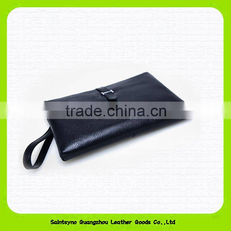 15696 Business man leather clutch bag with strap