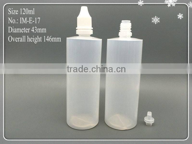 5ml LDPE dropper bottles with tamper proof cap, 5ml e-cig dropper bottles with white cap for e-cigarette oil