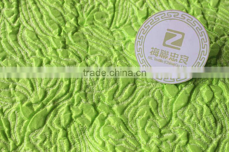 3D jacquard emboss fabric for womens mini dress