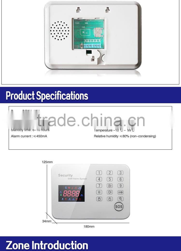 LEEKGO Hot Sales High Quality autodial gsm wireless home burglar security alarm system
