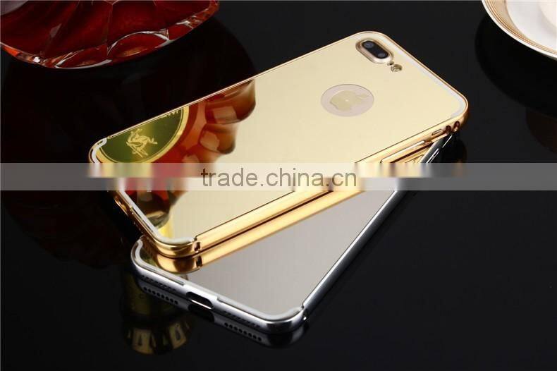 Hot For iPhone 7 Aluminum Alloy Case Metal Bumper Frame Case With Mirror Effect