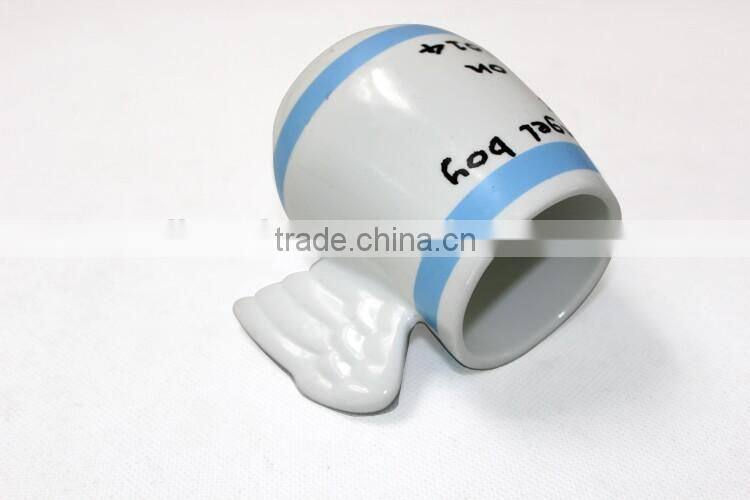 Promotional cute ceramic angel wing mug