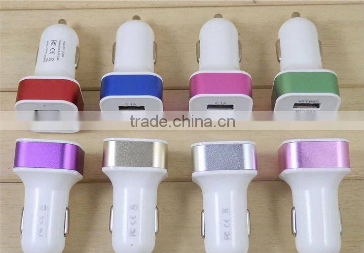 2.1A Dual USB Car Charger for iPhone ipod Samsung Galaxy S3 S4