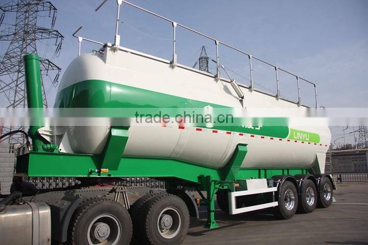 CIMC LINYU 3 axles aluminum alloy lifting bulk cement semi trailer