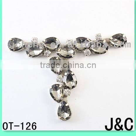 new arrival jet color acrylic decorated shoe ornament/ shoe accessory/ shoe trim