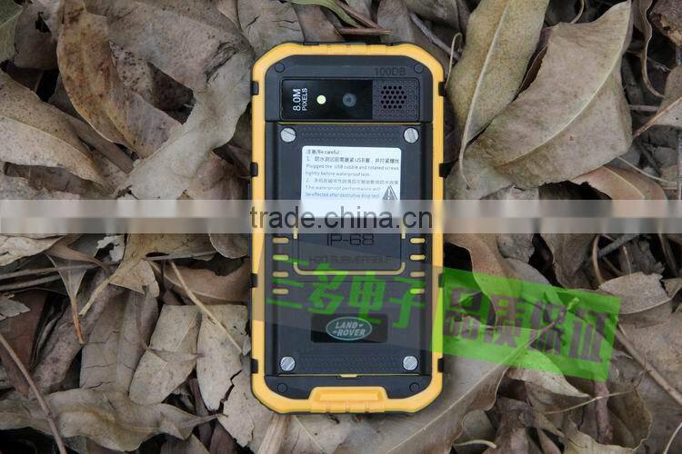 waterproof smartphone land rover a9 MTK6589 quad core WCDMA 4.3 inch screen