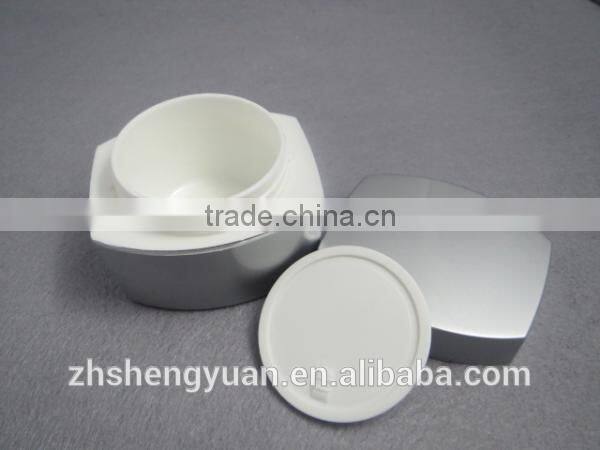 colored plastic double wall lip cream jar