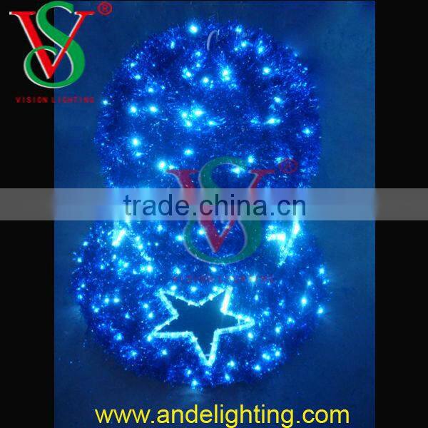 High quality garland double bells LED 3D motif light Christmas light