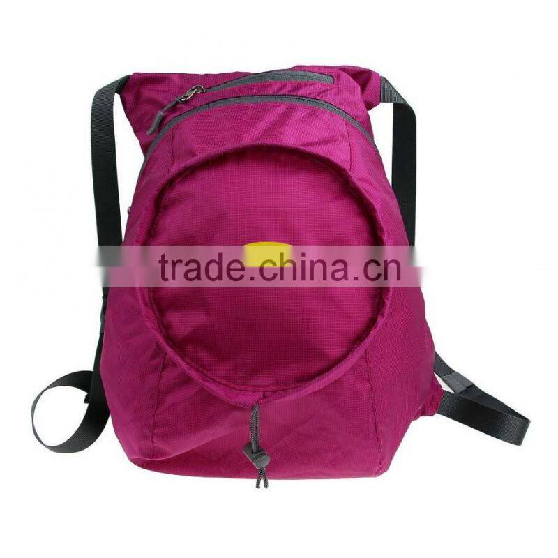 Drawstring backpack & Foldable backpack & packable travel backpack rose