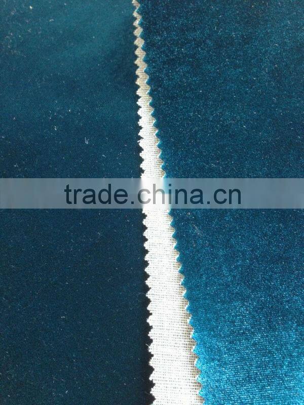 Shiny knitted Sofa flash Velvet bonding with backing fabric