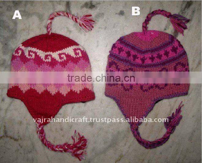 Nepal Woolen Dairy Cattle Pattern Adult Knitted Cute Animal Hats