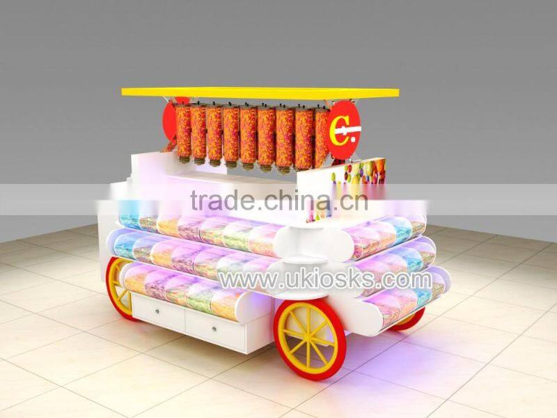 Lasted customized candy store furniture, candy shop interior design, candy kiosk design for mall
