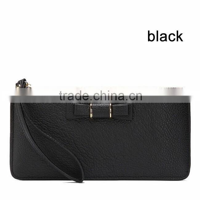 Cheap Wallet Women Real Leater Travel Organizer Wallet with Wrist