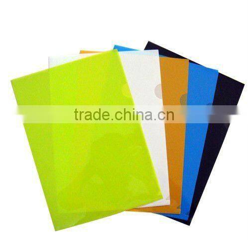 transparent plastic file folder L-shape document folder