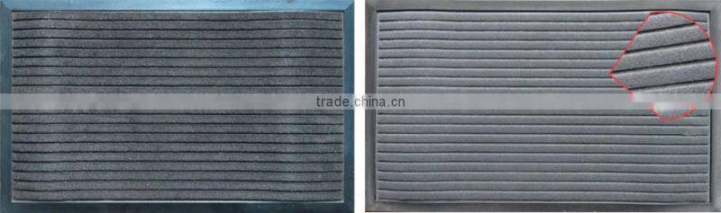 antislip Entrance recycled rubber rugs with rubber bottom door mat