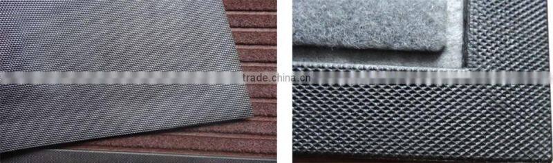 antislip Entrance recycled rubber rugs with rubber bottom door mat