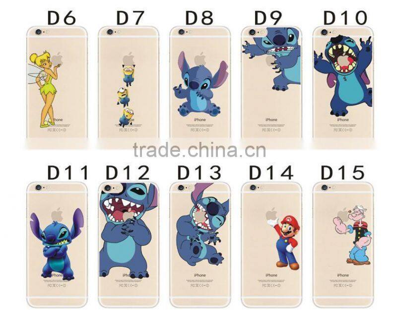 Ultra thin and soft cell phone case with Disney carton imprint .