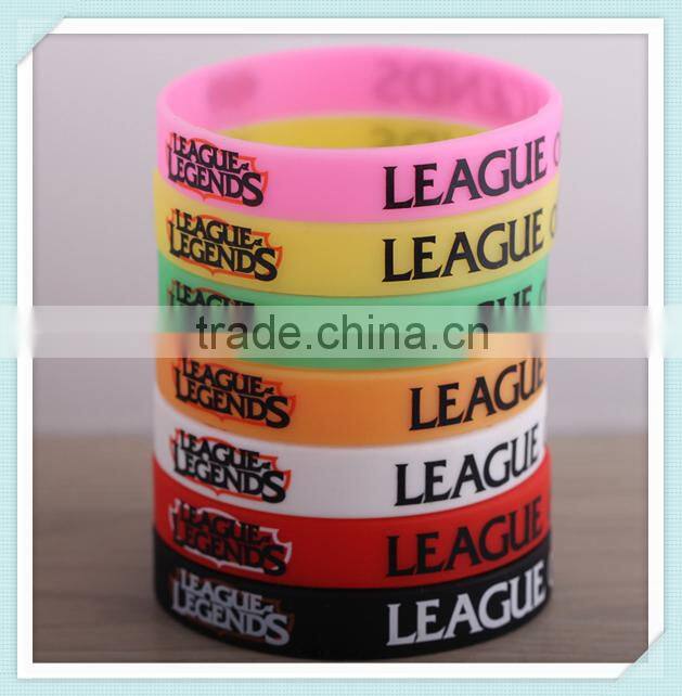 promotional logo printed colorful silicone wristband