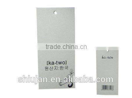 Printed paper hangtag for garment