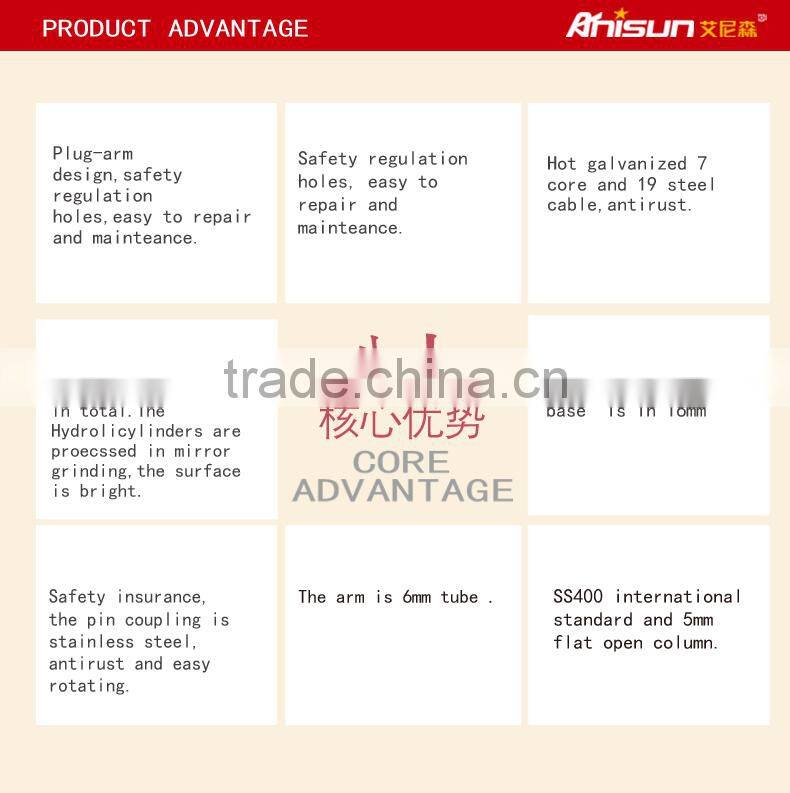 floor plate 2 post car hoist lift 3500kg