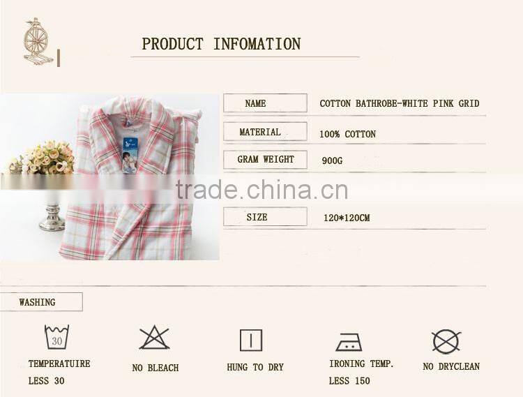 white pink grid cotton loungewear couples nightwear