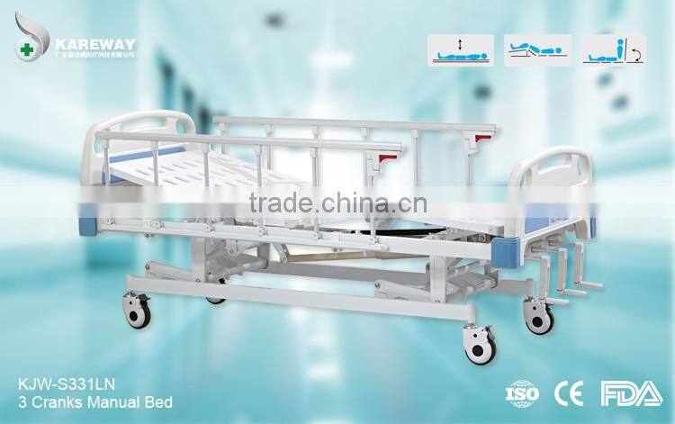 PP head foot board modern medical furniture hospital bed with handles