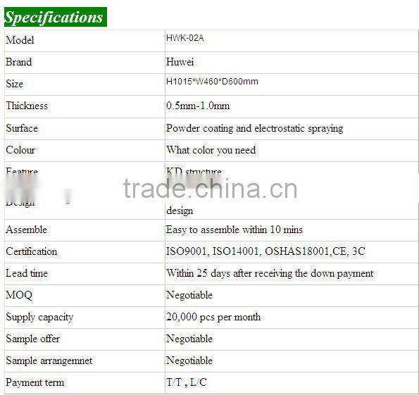 Hot selling colorful metal office steel cabinet t2