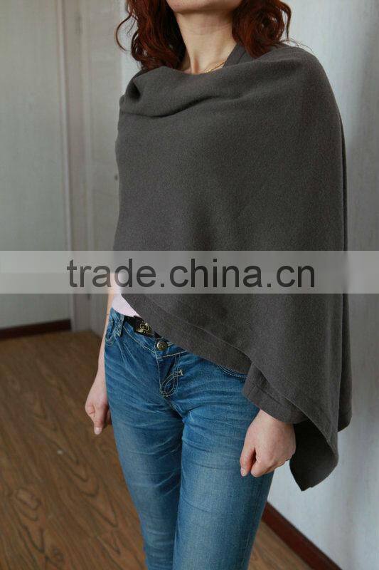 Women single sleeve pure cashmere poncho