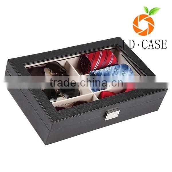 Eyeglass Sunglass Oversized Glasses Jewelry Display Case PU Leather Organizer Eyewear Storage Box