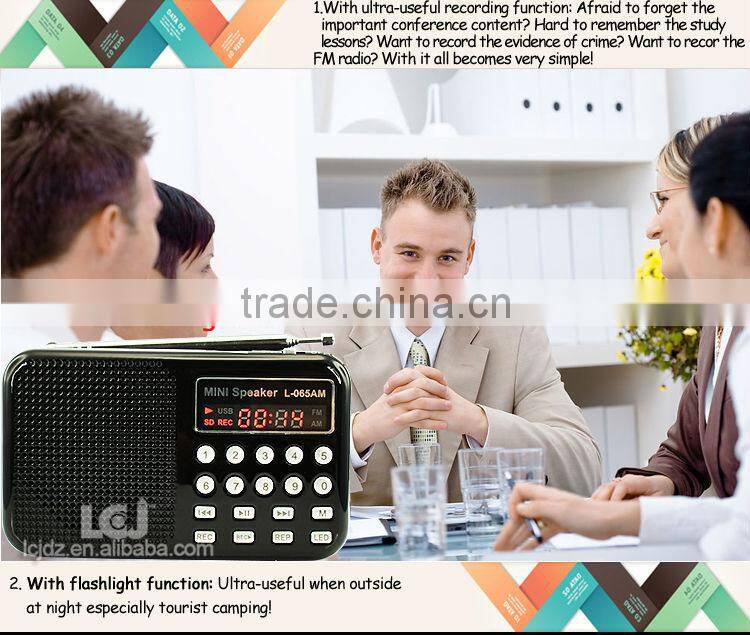 L-065AM 2015 mp3 player AM FM radio voice recorder, multifunctional digital voice recorder