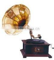 gramaphone , wooden gramaphone