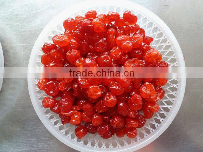 Red and dark red Dried Cherry in Sugar Syrup