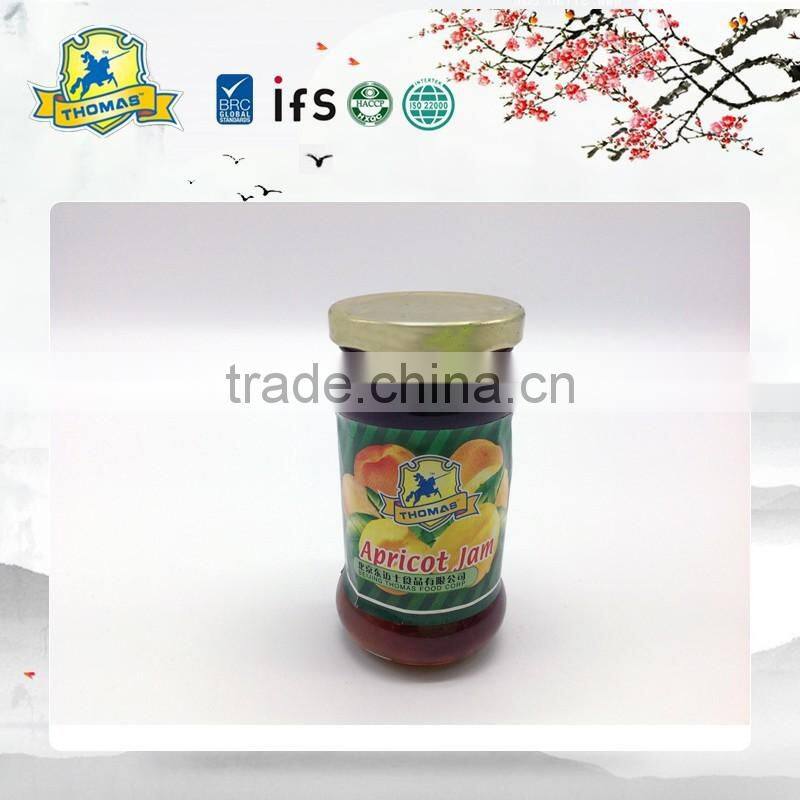 China Apricot jam 370g in mason jar