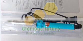 Electric wire embedder for beehive frame
