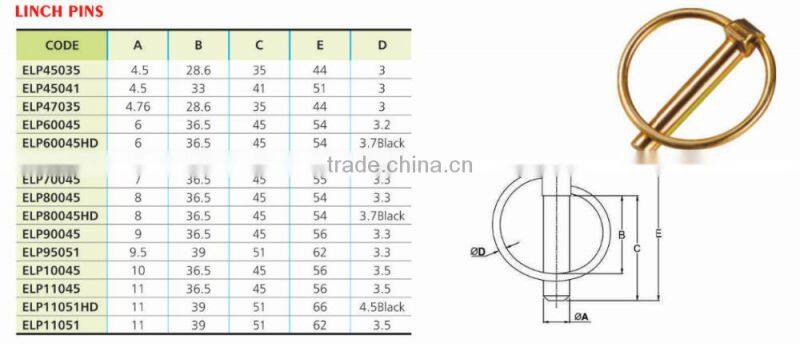 Stainless steel Safety Linch Pin with different sizes