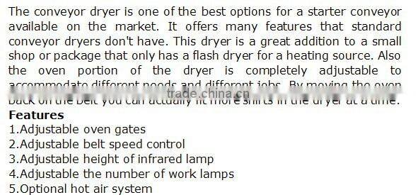 Infrared Tunnel Screen Paint Dryer Machine