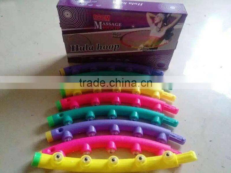 new design 8sections DIY Assembled Magnetic therapy hula hoop/Weighted detachable 98cm PP hula hoop