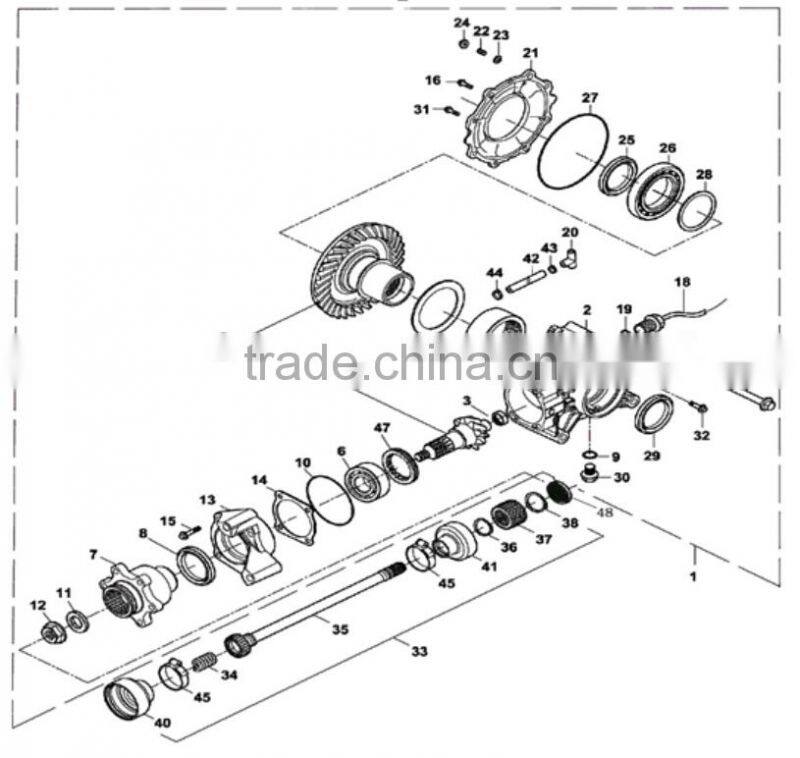 UTV Rear Axle Assembly,Used on HS500UTV,HS600UTV HS700UTV