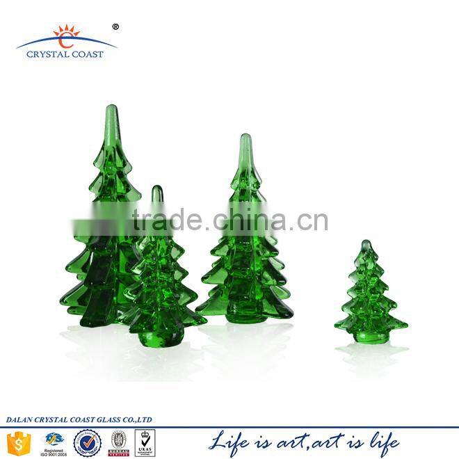 christmas glassware set green black clear colored glass christmas tree