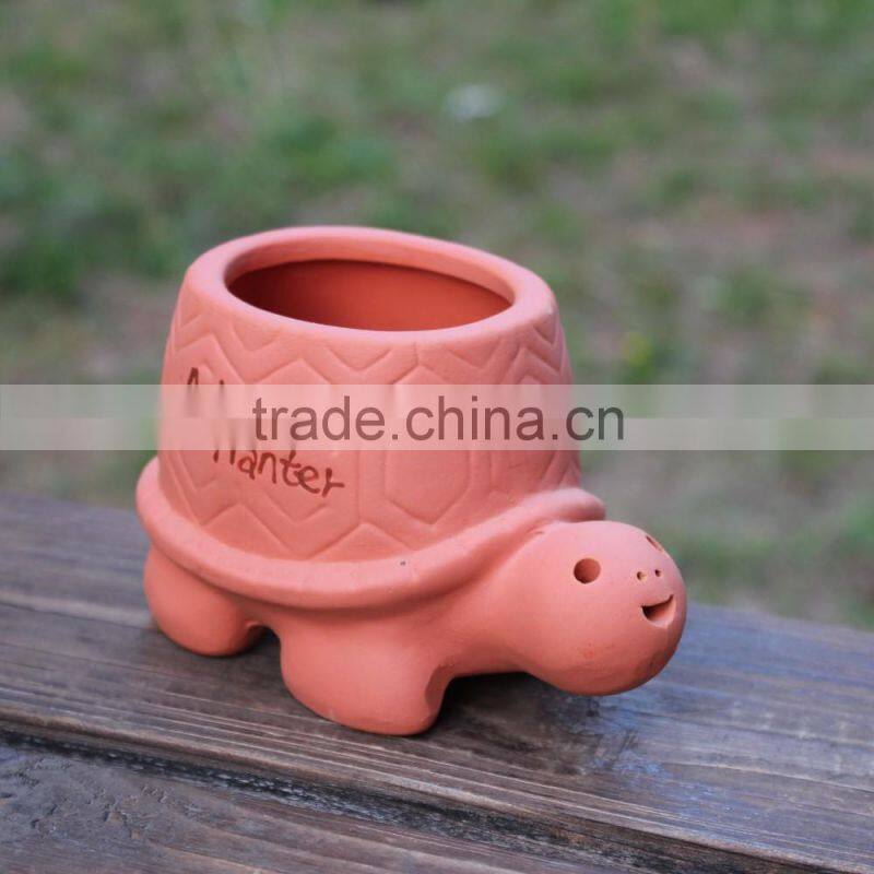 Attractive garden decor tortoise shape ceramic animal planters