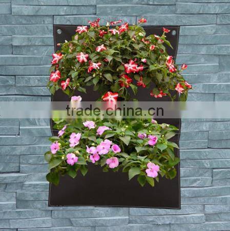Vertical Hanging Wall Garden 6 Pocket Planting Bags,6-pocket Vertical Garden