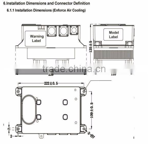 3.3kw fully sealed on board battery charger OBC