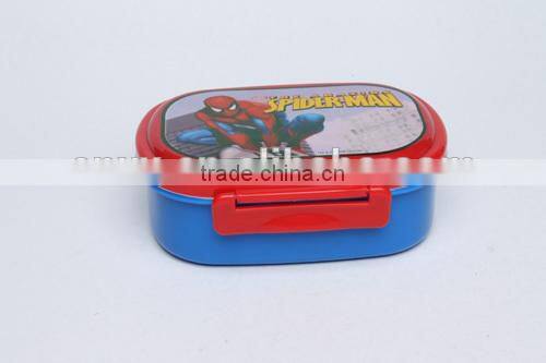 Kids Plastic lunch boxes oval-shaped lunch box with pp spoon