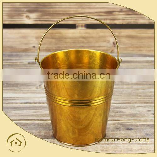 rolling garden bucket Printed garden pails display metal bucket