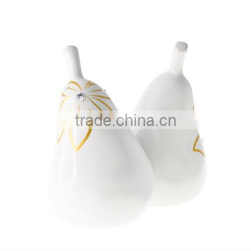 Porcelain Decorative Pears With Crystals from Swarovski