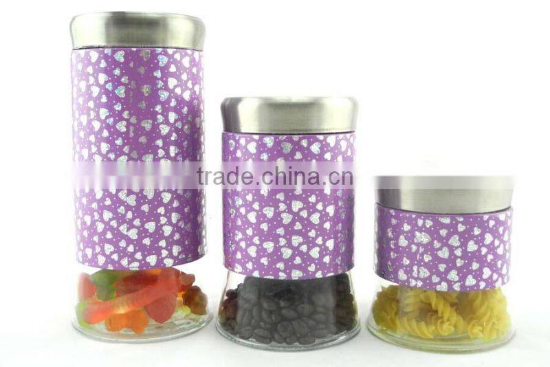 decorating glass mason jar storage jar with lid for food
