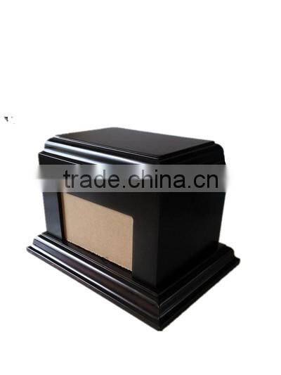 Cheap wholesale wooden photo frame funeral pet ashes urn