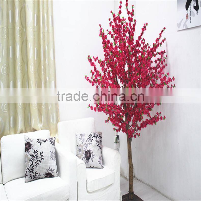 SJZJN 314 Hot Sale Landscaping Artificial/Fake Red Blossom Peach Tree Made in China Competitive Price