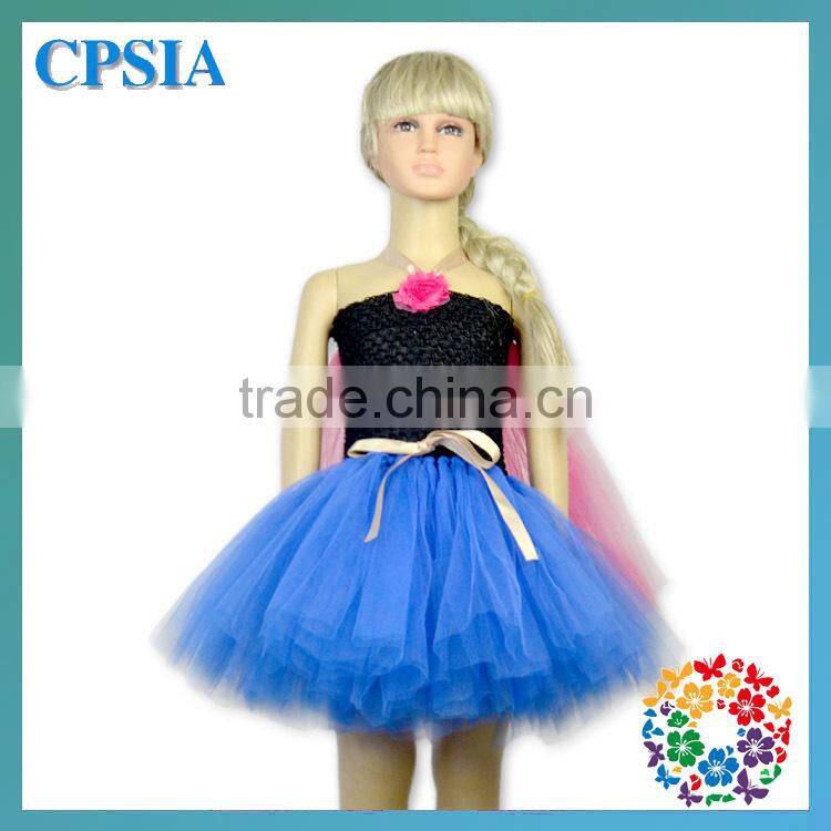 Fancy Red Blue Puffy Tutu Dress for Baby or Girls Boutique Style Halloween Flower Girl Dress up